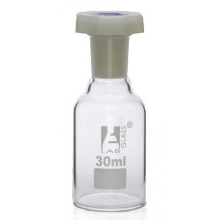 Botella de vidrio para reactivo de vidrio con tapon - 30 ml