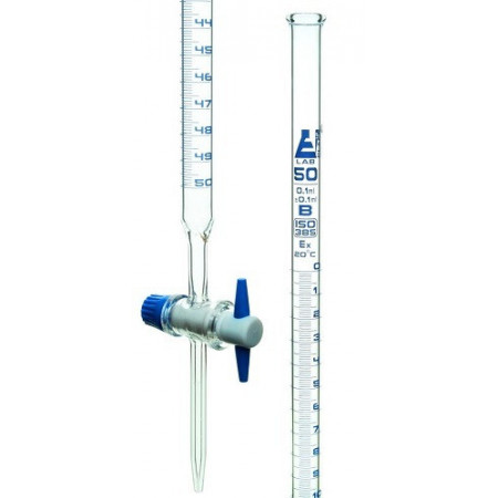 Bureta graduada de vidrio - clase B -  50 ml.