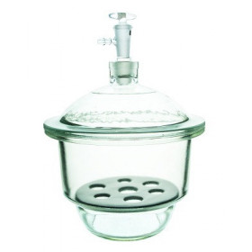 Desecador de vidrio con llave - 24 cm.