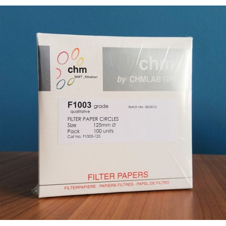 Papel filtro F1003 de ø¸125 mm.