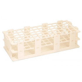 Gradilla para tubos blanca  25 mm x 24 tubos