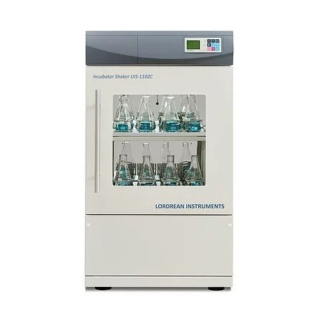 Incubadora de Piso  con Agitacion Orbital y Refrigeracion, doble plataforma 50-300 rpm ±0.1°C