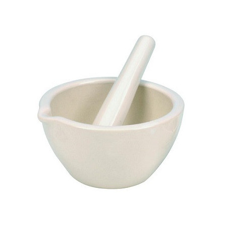 Mortero de Porcelana vidriado con pico y pistilo - 550ml.