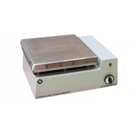 Parrilla de calentamiento, placa de aluminio 30x30 cm.