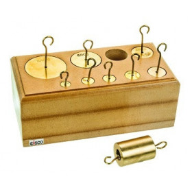 Pesas enganchadas de laton - 9 piezas - 10-1000 g