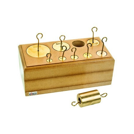 Pesas enganchadas de laton - 9 piezas - 10-1000 g