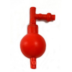 Propipeta de plastico de 3 vias color rojo  (silicon)