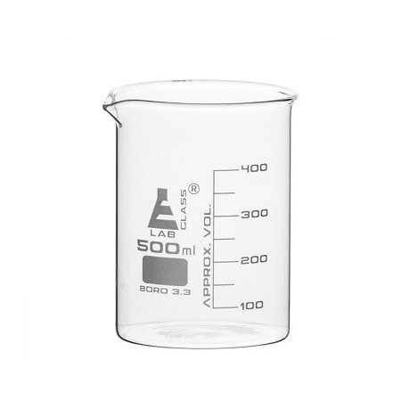 Vaso de precipitados, 500 ml - con pico - Graduado