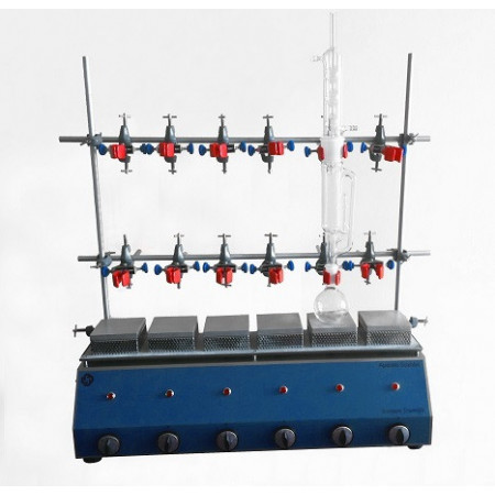Aparato para extraccion de grasas Soxhlet con 6 parrillas